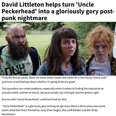 David Littleton helps turn 'Uncle Peckerhead' into a gloriously gory post-punk nightmare